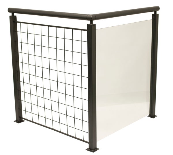 HORTUS Lasipaneeli (alumiinitolpille)  150 x 100 cm, kirkas lasi