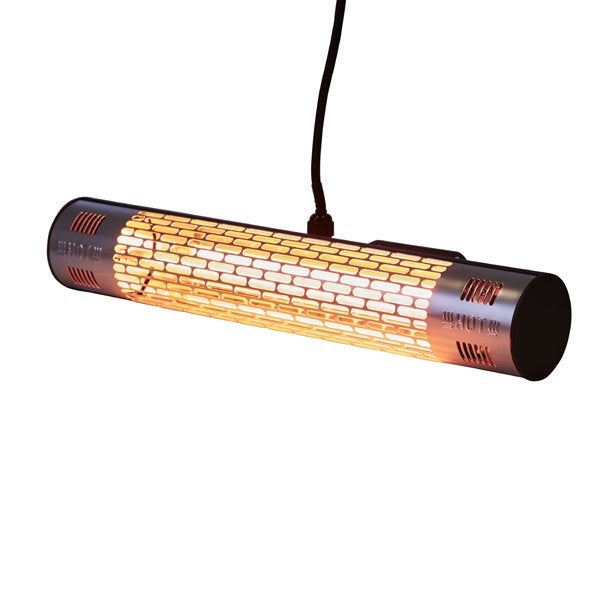 HORTUS Terassil&auml;mmitin sein&auml;malli 1500 W, GT, musta