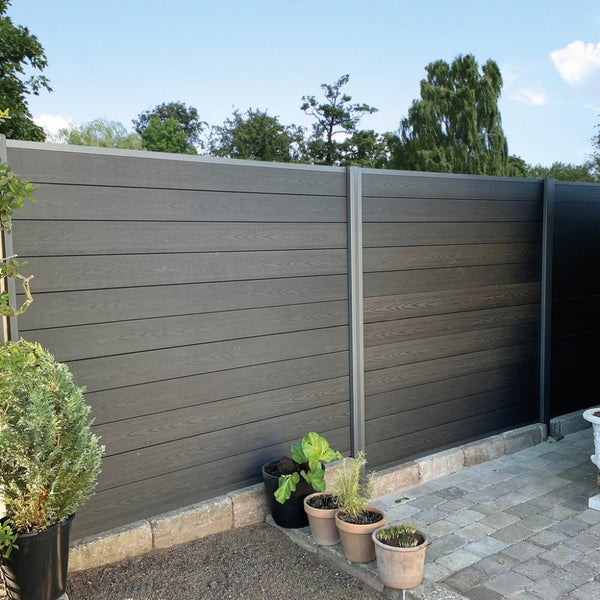 Komposiitti ponttilauta-aitapaketti Royal Verona -pintakuvio 6 osiota, 144,5 cm korkea HORTUS