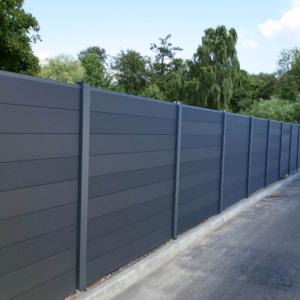 Harjattu komposiitti F&N-profiili aitapaketti puinen pintakuvio 3 osiota, 184,9 cm korkea HORTUS