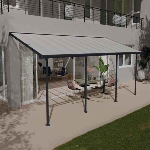 Palram - Canopia Feria terassikatos 21,6 m2, antrasiitti