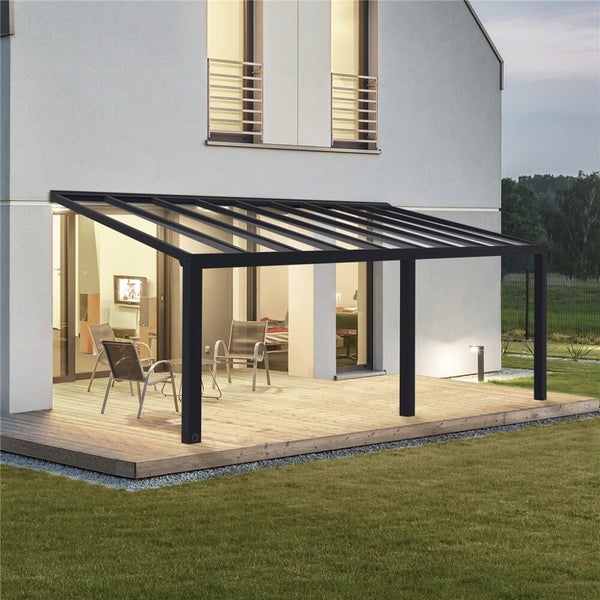 Palram - Canopia STOCKHOLM terassikatos  3,4x6,6m antrasiitti
