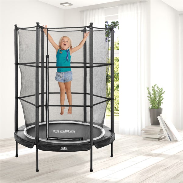 Salta Trampoliini Junior &Oslash;139x189 cm, musta