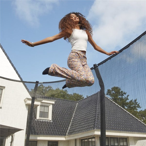 Salta Trampoliini First Class 427x244 cm, musta sis. turvaverkon portaat