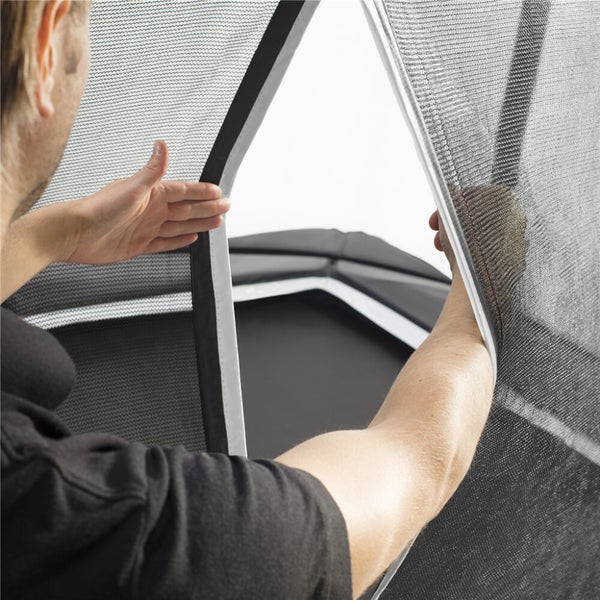 Salta Trampoliini Royal Baseground 396x244 cm, musta, sis. turvaverkon