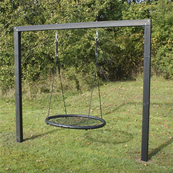 Keinuteline Asta musta/petsattu sis. Linnunpes&auml;keinun NORDIC PLAY