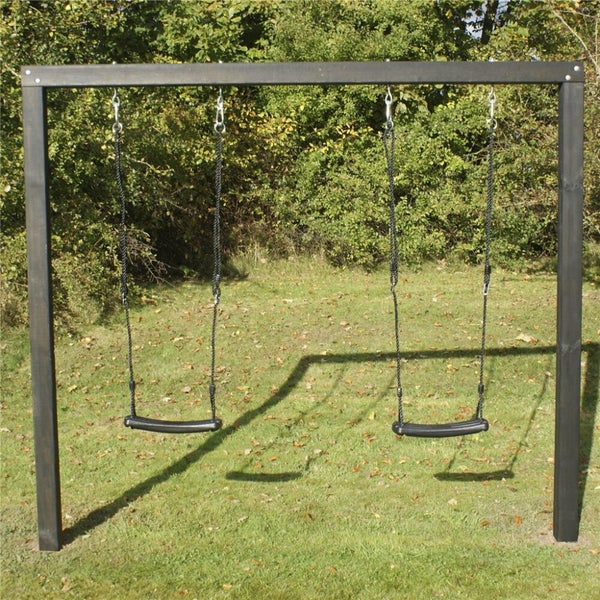 Keinuteline Alma musta/petsattu sis. 2 mustaa keinunistuinta NORDIC PLAY