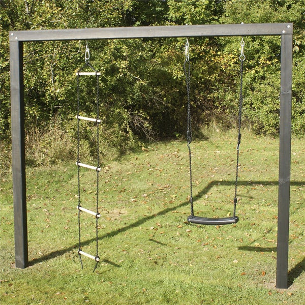 Keinuteline Arthur musta/petsattu sis. k&ouml;ysitikkaat ja kiikun NORDIC PLAY