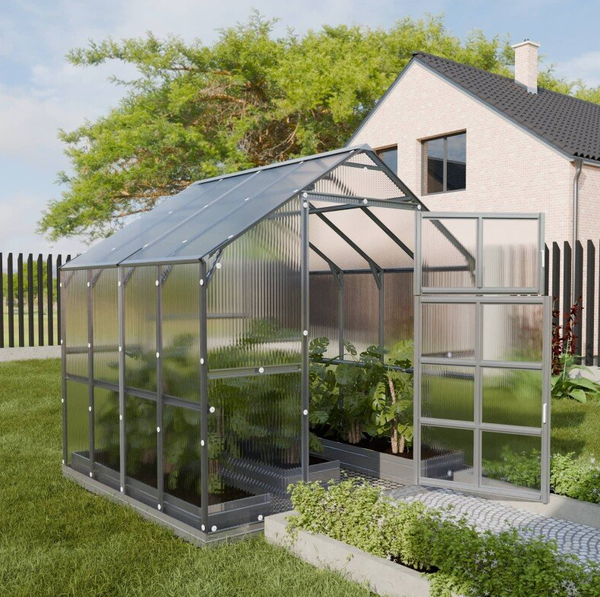 Kasvihuone KLASIKA HOUSE 2,  2,35x2,12 m, 6mm polykarbonaattilevyill&auml;