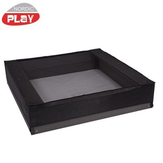 NORDIC PLAY Kissaverkko hiekkalaatikkoon, musta, 120x120x20 cm