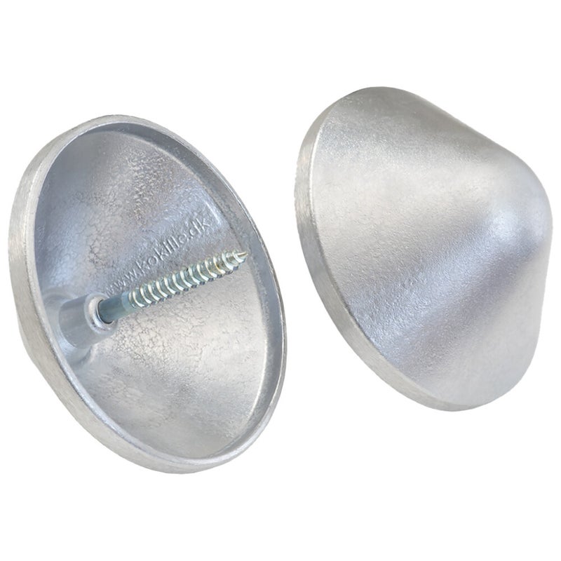 5 kpl pakkaus. Tolpanhattu, py&ouml;re&auml;, CONE 130, alumiinivalu, &Oslash;130 mm