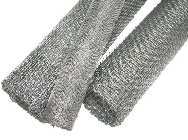 R&auml;yst&auml;sverkko, seulaverkko sink. 6 mm, 60 cm x 12,5 m