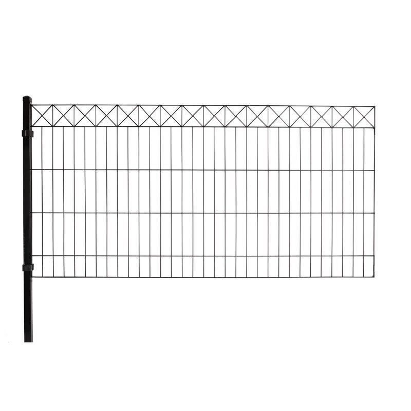 Paneeliaitasetti tarvikkeineen, musta, X -koristeella, 100 cm, lis&auml;moduuli