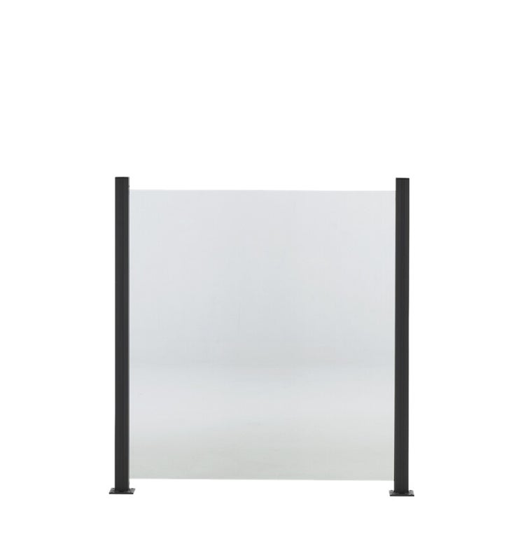 HORTUS Lasipaneeli alumiinitolpille, 100 x 90 cm, kirkas lasi