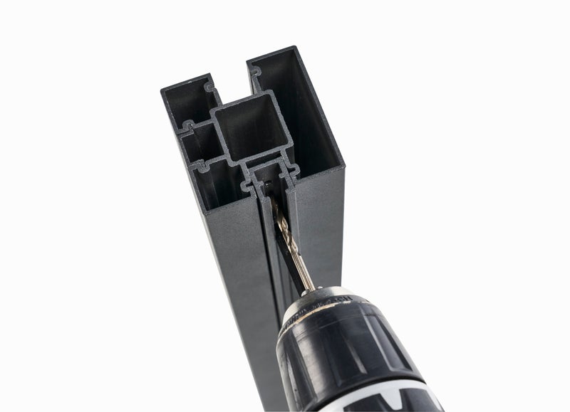 HORTUS Multi -alumiinitolppa 150 cm lasipaneelille, 158 cm