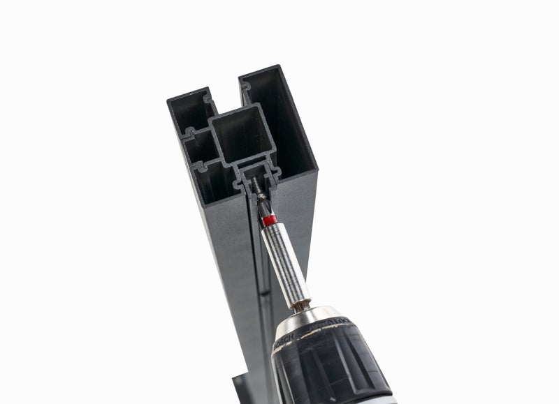 HORTUS Multi -alumiinitolppa 150 cm lasipaneelille, 158 cm