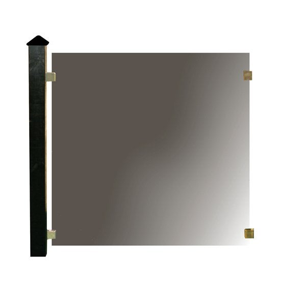 HORTUS Lasinen puutarha-aita, jatkomoduuli: 1 x 100x100cm, 1 x tolppa, 1 x hattu