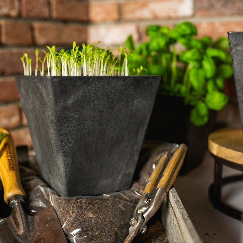 Ella ruukku art stone - Black P20 X L20 X K20