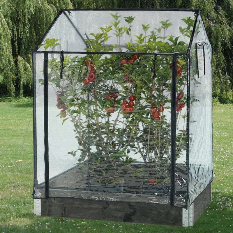 Kasvihuone lavakaulukselle korkea, 115 x 76 x 110/130 cm