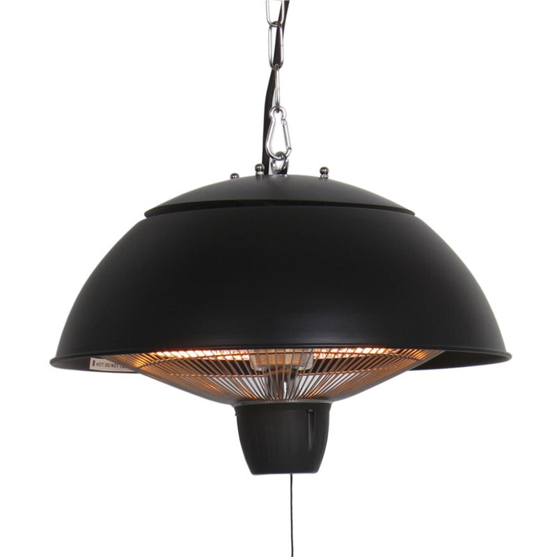 HORTUS Terassil&auml;mmitin ripustettava 600/1500 W, HA, &Oslash;42 cm, musta