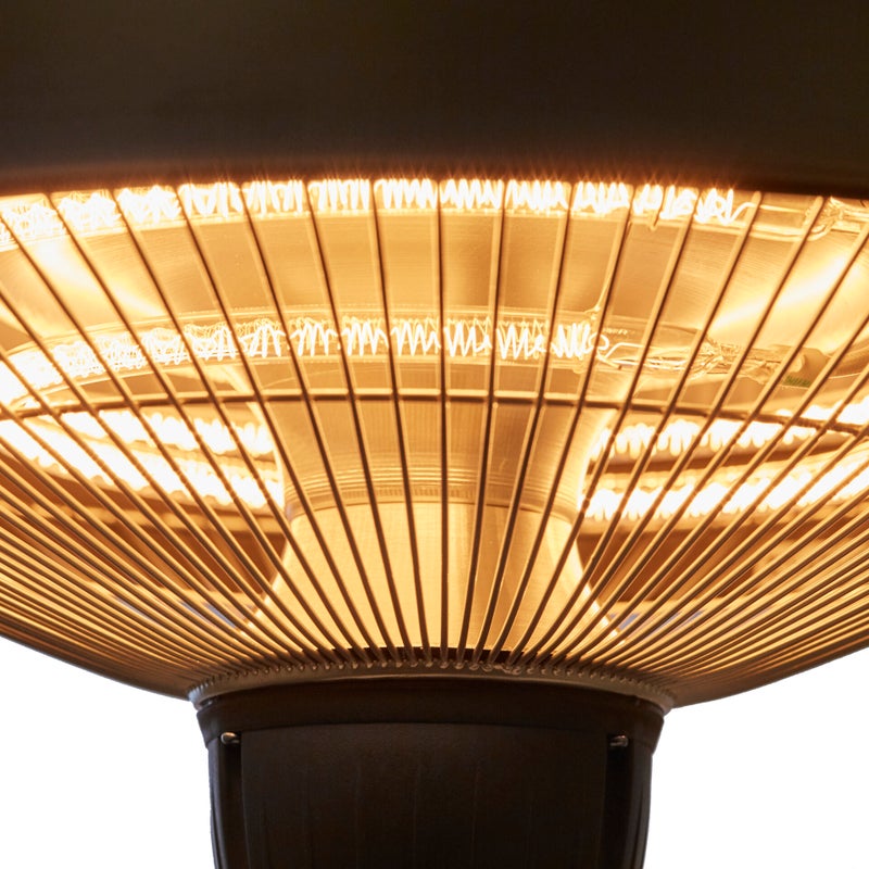 HORTUS Terassil&auml;mmitin ripustettava 600/1500 W, HA, &Oslash;42 cm, musta