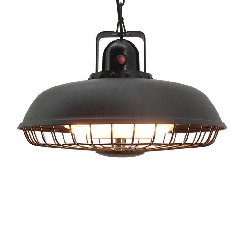 HORTUS Terassil&auml;mmitin 600/1200/1800 W ripustettava malli, kaukos&auml;&auml;din, soft touch-painike