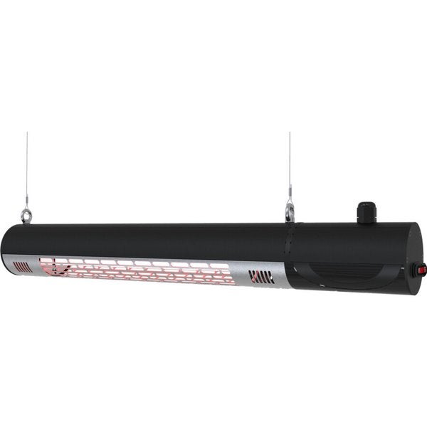 HORTUS Terassil&auml;mmitin sein&auml;malli 1500 W, GT, musta, kaukos&auml;&auml;timell&auml;, musta