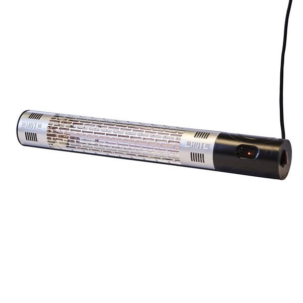 HORTUS Terassil&auml;mmitin sein&auml;malli 1500 W, GT, musta, kaukos&auml;&auml;timell&auml;, musta