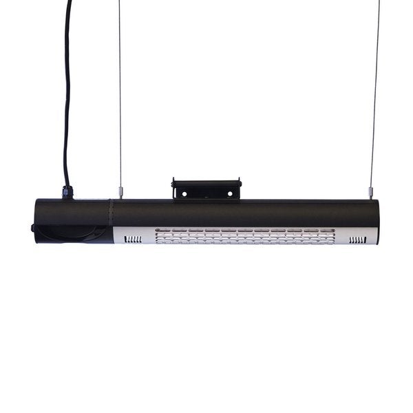 HORTUS Terassil&auml;mmitin sein&auml;malli 1500 W, GT, musta, kaukos&auml;&auml;timell&auml;, musta