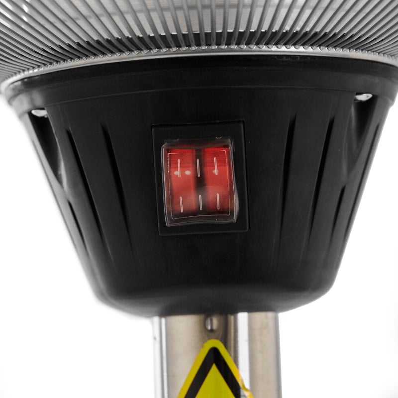 HORTUS Terassil&auml;mmitin lattiamalli s&auml;&auml;dett&auml;v&auml;ll&auml; jalalla 900/1200/2100 W, HA, hopea