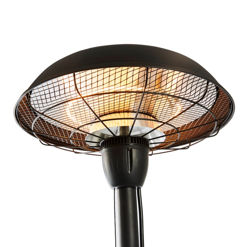 HORTUS Terassil&auml;mmitin 900/2100W lattiamalli, HA, musta