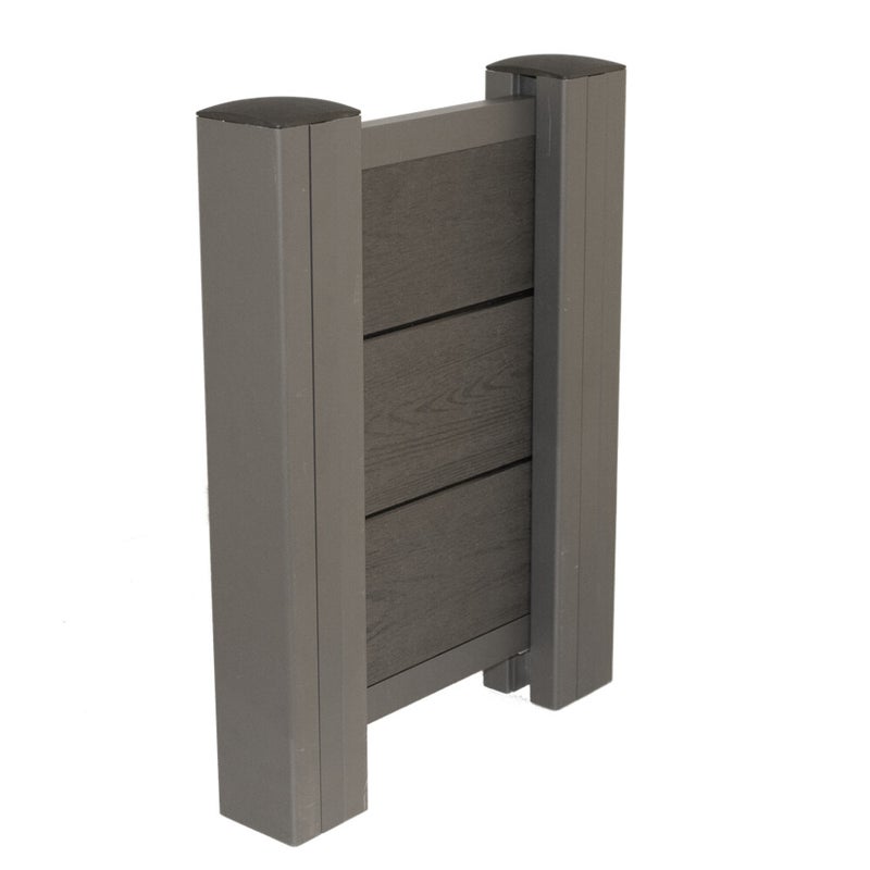 Komposiitti ponttilauta-aitapaketti Royal Verona -pintakuvio 3 osiota, 144,5 cm korkea HORTUS