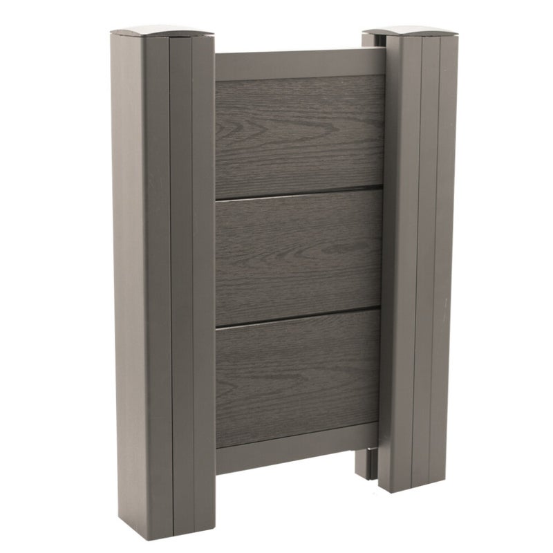 Komposiitti ponttilauta-aitapaketti Premium Lucca -pintakuvio 2 osio, 116,3 cm korkeus HORTUS