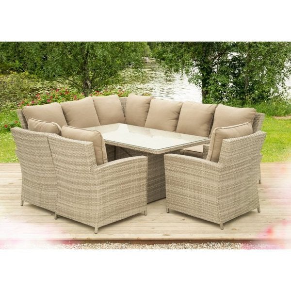 4 Living Collection Marbella Kalusto 10-osainen tuoli k&auml;sinojilla