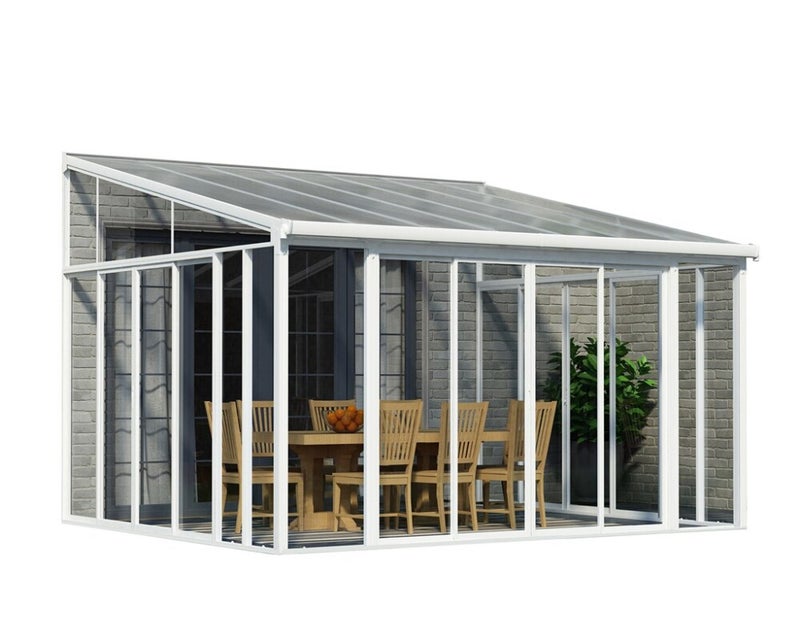 Viherhuone Palram - Canopia Sanremo 4 x 4,25 m, valkoinen