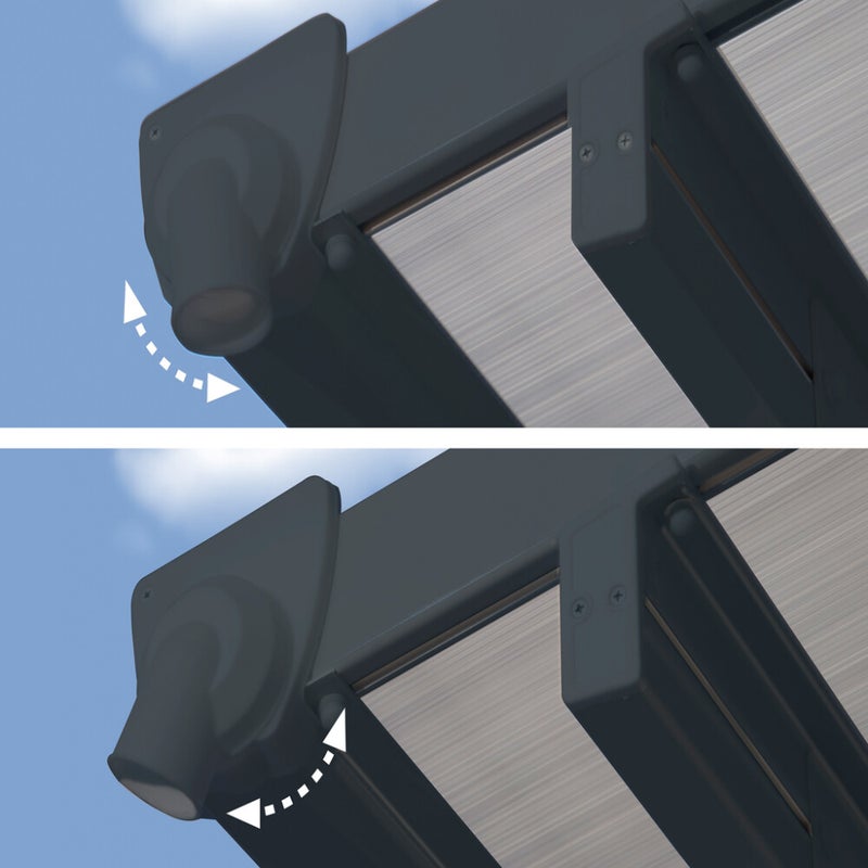 Palram - Canopia Feria terassikatos 4x7,87 m, antrasiitti