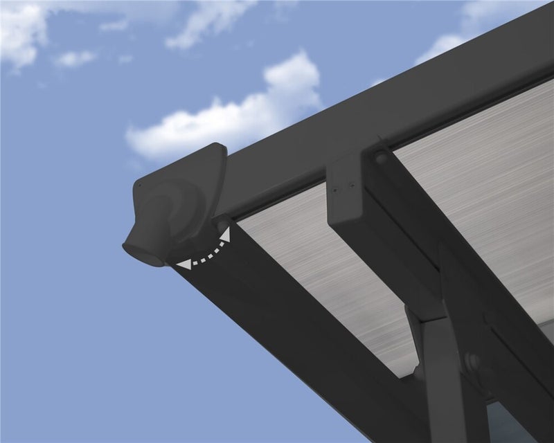 Palram - Canopia Feria terassikatos 9,1 m2, antrasiitti