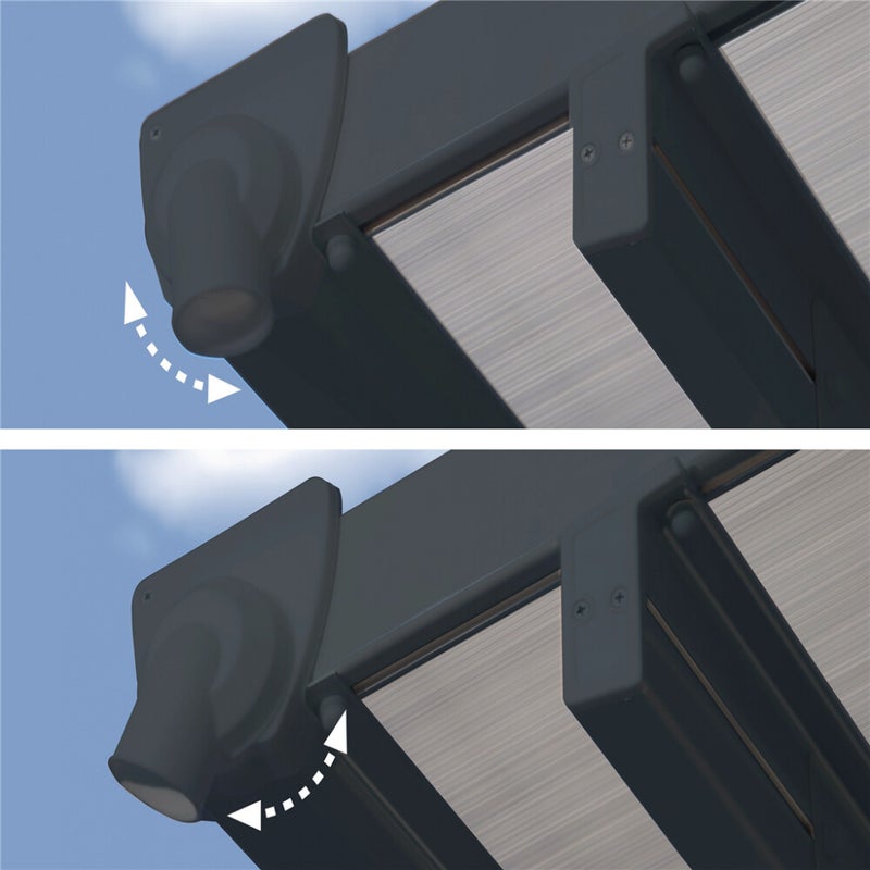 Palram - Canopia Feria terassikatos 28,6 m2, antrasiitti