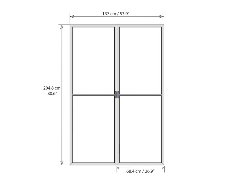 Palram - Canopia Ledro 3600 suljettu puutarhapaviljonki, antrasiitti