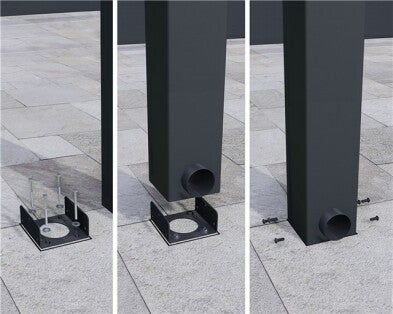 Palram - Canopia STOCKHOLM terassikatos 3.4 x 3.7 m, antrasiitti Sis. Kattokaihtimet