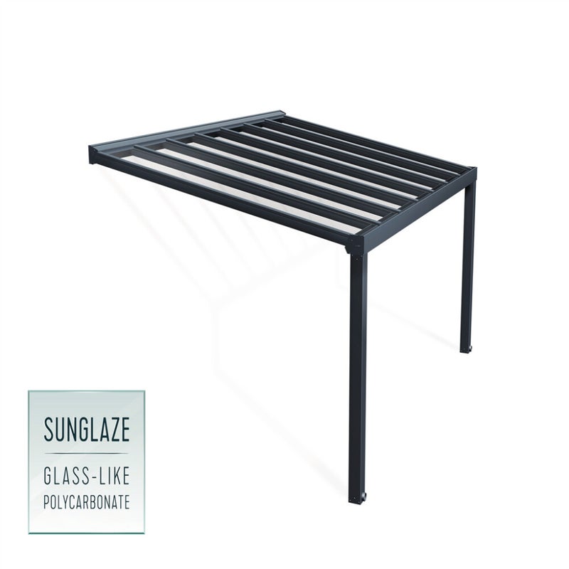 Palram - Canopia STOCKHOLM terassikatos  3,4x5,2m antrasiitti
