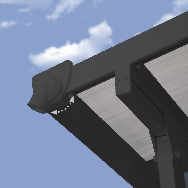 Palram - Canopia Feria terassikatos 4x4,2 m, antrasitti