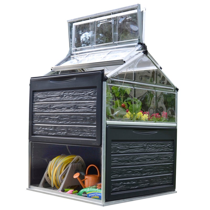 Pieni kasvihuone s&auml;ilytystilalla Palram - Canopia