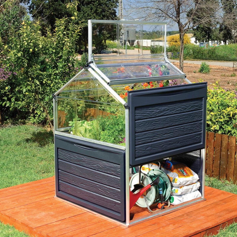 Pieni kasvihuone s&auml;ilytystilalla Palram - Canopia