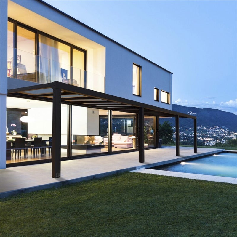 Palram - Canopia STOCKHOLM Terassikatos  3.4 x 9.5 m, antrasiitti