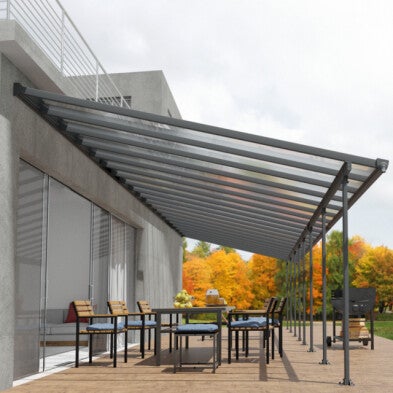 Terassikatos Feria 4 x 12,76 m, antrasiitti Palram - Canopia