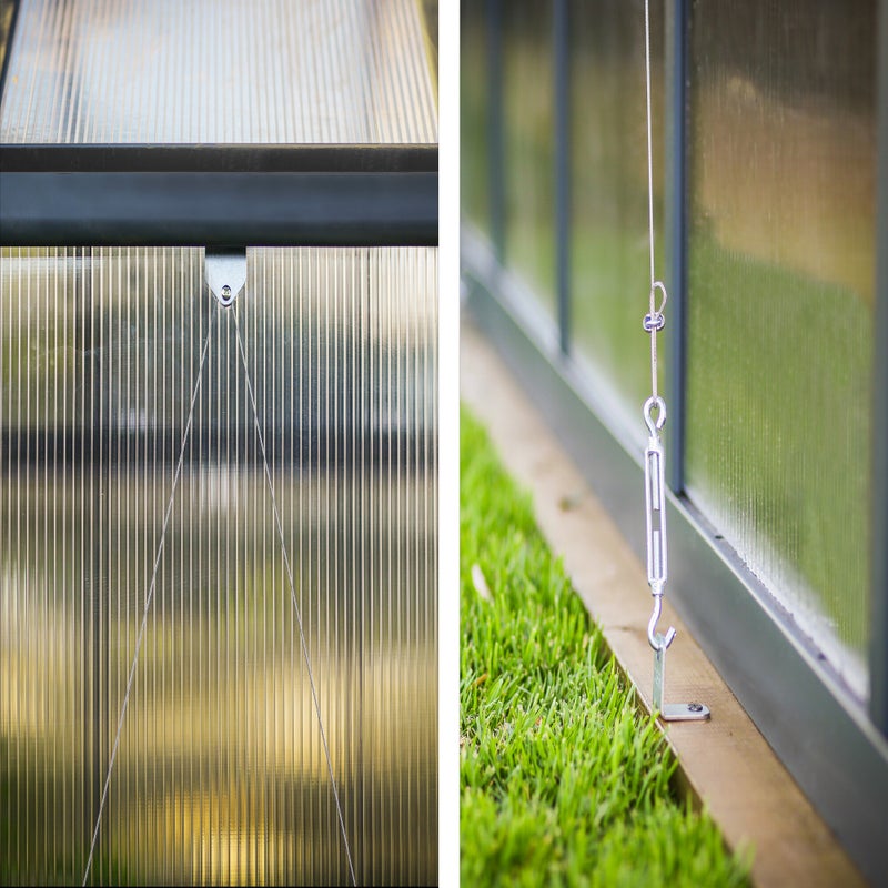 Kasvihuone Glory 9,2 m2, harmaa runko, Palram - Canopia