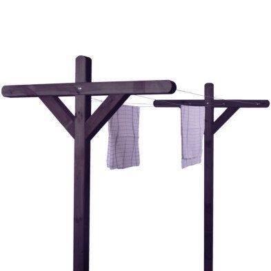 Kuivausteline, painekyll&auml;stetty ja mustaksi petsattu