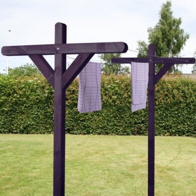 Kuivausteline, painekyll&auml;stetty ja mustaksi petsattu