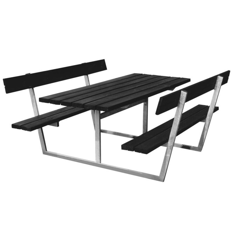 HORTUS P&ouml;yt&auml;/penkki -setti, "SIF" musta galvanoitu runko